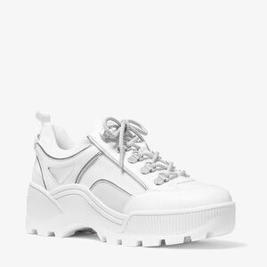 Michael Kors White Brooke Lace up Sneakers